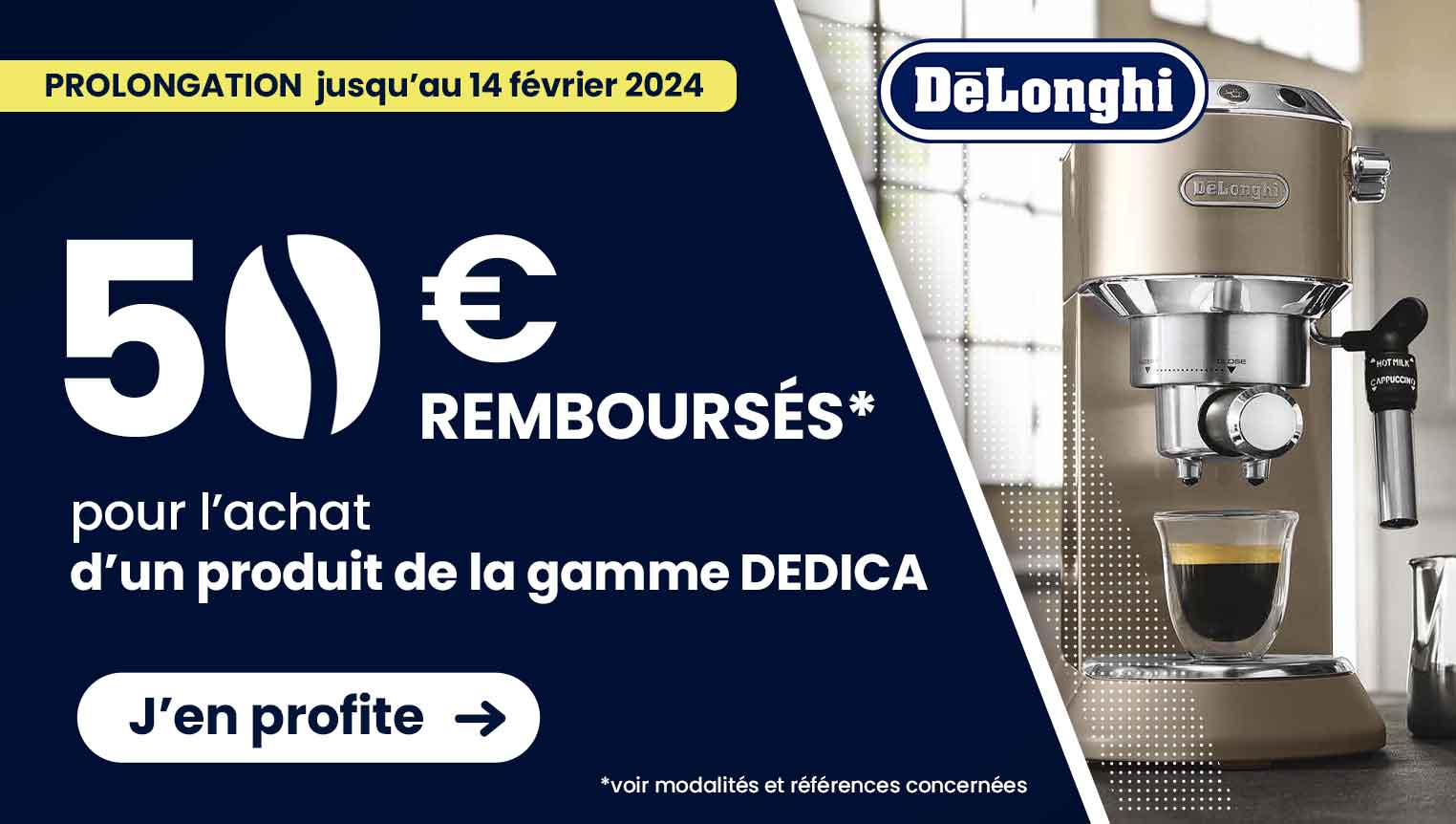 Nos offres promotionnelles sur les produits DeLonghi Coffee Webstore